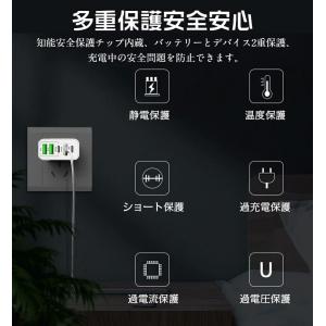 充電器 アダプター 急速充電 65W 5ポート...の詳細画像2