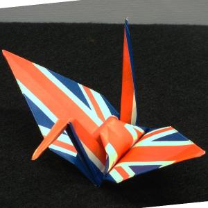 【イギリス】【送料200円ポスト投函代引き不可】 国旗折り鶴 折り紙おりがみ おりづる 国旗のデザイン 計50枚 ギフト 留学 お土産 伝統 紹介 知育玩具