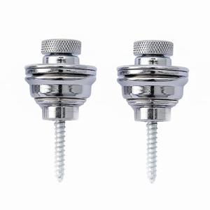 Musiclily 金属製 大きなストラップ ロックピンピン Security Strap Locks ギター/ベース用  ゴールド