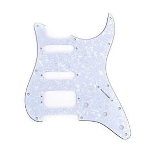 Musiclily Pro 11穴 ラウンドコーナー HSS USA/メキシコストラトキャスターギター用ピックガード ハムバッカー取付オープンピックア