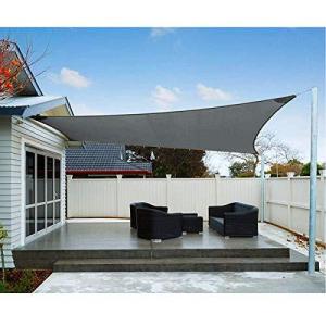 SUNNY GUARD日除けシェード 2×3m グレー シェードセイル四角 UVカットオーニング