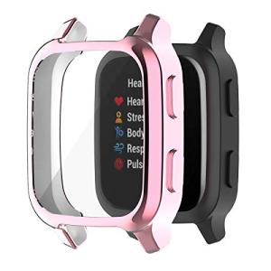2個 ガーミン用 Venu Sq/Venu Sq Music用 ケース メッキTPU製 スクリーンカバー ソフト 全面保護 6色可選 Sooyeeh