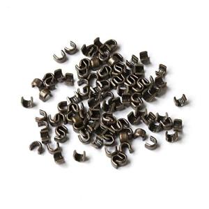Y.K.K ファスナー用止め金具 上止めパーツ 50組入 金属/4~5号対応 イブシ F2-214