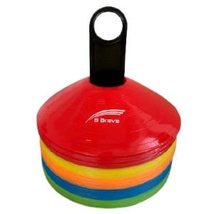 マーカーコーン カラーコーン 割れにくい サッカー フットサル 用品 5色 収納袋付き