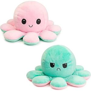 ぬいぐるみ タコ リバーシブルタコのぬいぐるみ 裏返したタコ人形 両面フリップ人形 可愛い プレゼント ギフト ふわふわぬいぐるみ お祝い お誕生日