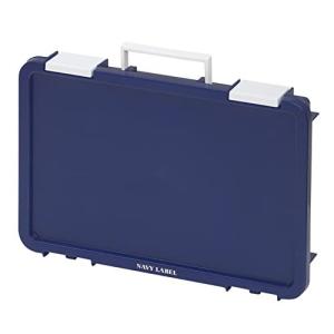 JEJアステージ NAVY LABEL 収納ボックス 日本製 パーツストッカー ネイビー 幅35.8×奥行24.4×高さ6.8cm