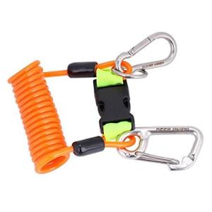 スナッピーコイル 安全ストラップ ステンレス製 ダイビング用 紛失防止 安全緊急ツール