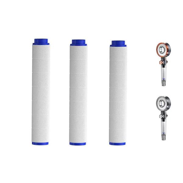 シャワーヘッドフィルター 3本セット 浄水 交換用 フィルター シャワーヘッド専用 3段階シャワーヘ...