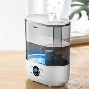 加湿器 スチーム式 超音波式 卓上加湿器 25畳 5.5L 大容量 新生活 ハイブリッド加湿器 UV-C除菌 湿度設定 タイマー 二つ吹出し口 加湿量3段階 LEDタッチパネル