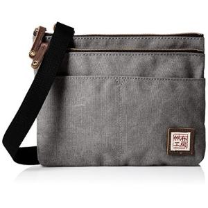 ＜SALE＞メンズ・レディース帆布工房小さめミニショルダーサコッシュバッグ（グレー）