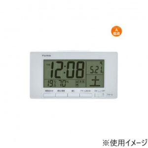 保土ヶ谷電子販売　FORMIA(フォルミア)　電波デジタルクロック　環境目安表示機能付　ホワイト　H...