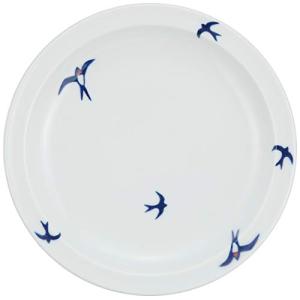 逸品社 皿  径17.8×2.5cm 日本製 電子レンジ 食洗器 対応 ホワイト Sugar Land ツバメ 85294-5