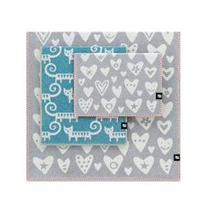 内野 ベングト &amp; ロッタ ステッチ フェイスタオル ブルー 約34×80cm 5815F001 B