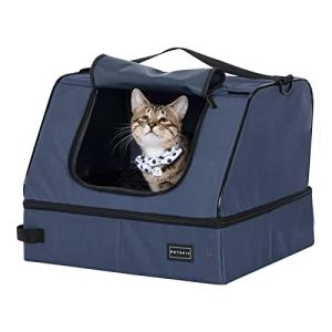 petsfit 猫トイレ 携行猫用トイレ 折りたたみ式 ポータブルトイレ 防水 持ち運び便利 旅行/車載/防災