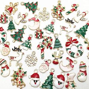 38個 クリスマス 金属チャーム ミニ バラエティ セット アクセサリー パーツ アソート 福袋 DIY用 装飾用 手芸材料