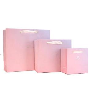 moin moin ラッピング ギフトバッグ 手提げ袋 大量 10枚 徳用/紙袋  ワケアリ 水彩 5枚 (ピンクグラデーション202