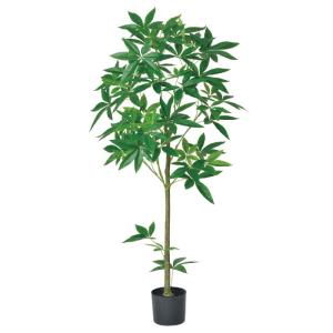 人工観葉植物 パキラ （ポット付き） 高さ150cm （P274-a51037) （代引き不可）｜yumesaki