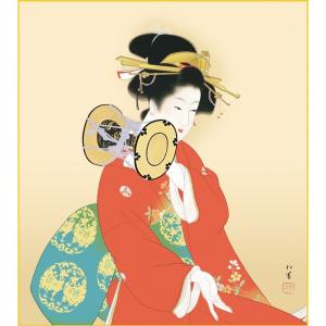 色紙絵 複写複製画色紙 横山大観 無我 k10-003（代引き不可） : 人形の