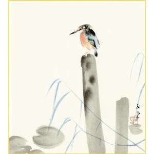 色紙絵 複写複製画色紙 横山大観 無我 k10-003（代引き不可） : 人形の