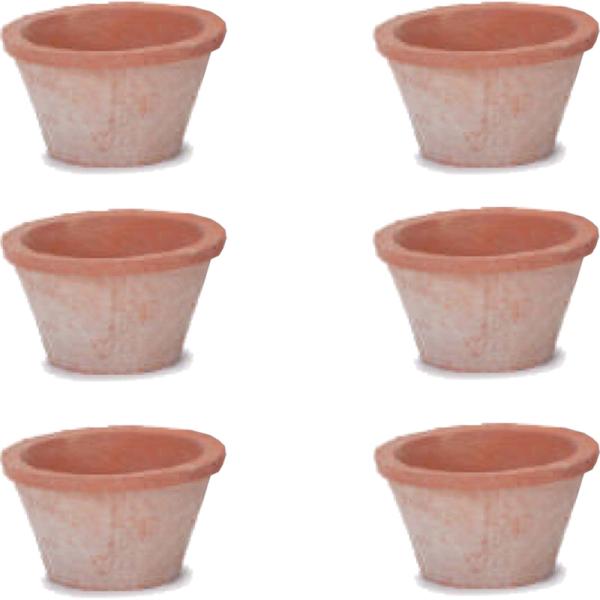 花・観葉植物用ポット モスポット スタンダード 赤土 M 6号 6個入り ms-100r06e [O...