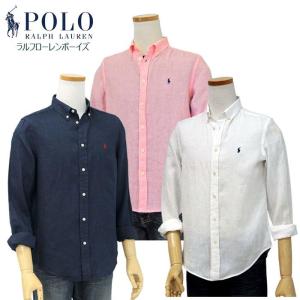 ポロ ラルフローレン シャツ 長袖 リネン ボ...の詳細画像1