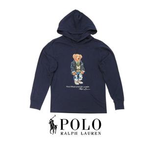 ポロ ラルフローレン ボーイズ Tシャツ 長袖 Tパーカー ポロベア メンズ レディース ロンT ブランド #323865661｜yumesse