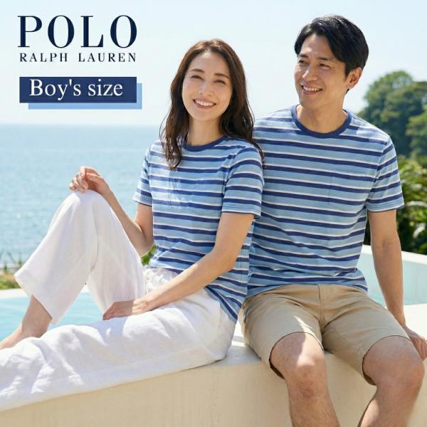 ポロ ラルフローレン Tシャツ 半袖 綿100％ メンズ レディース ポケット付き ボーイズ ボーダ...