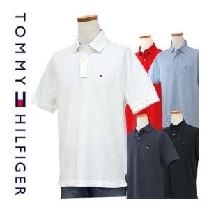 トミーヒルフィガー ポロシャツ メンズ 半袖 鹿の子 ブランド 綿100% 大きいサイズ ロゴ Tommy Hilfiger #7802266｜yumesse