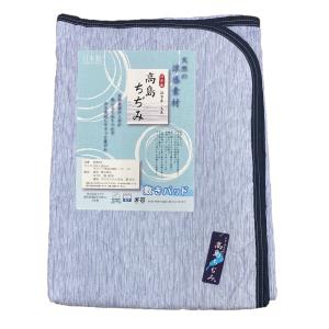 敷きパッド シングル 高島ちぢみ  105×205cm 涼感素材 シングルサイズ 敷パッド S 丸洗いOK CAMEL PALMS 日本製 シャリ感 吸汗 ブルー