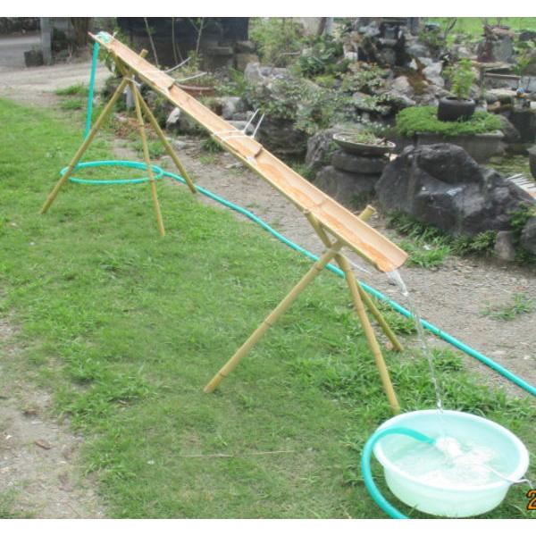 循環式流しそうめん２ｍ  竹製品　夏祭り　手軽に楽しむ　バーベキュー　家庭用キッチン　持ち運び便利　...