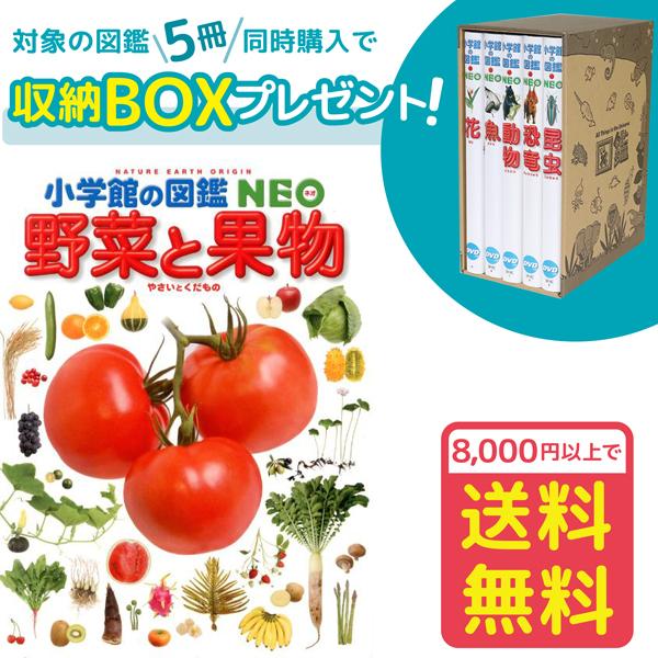 小学館の図鑑NEO　野菜と果物（収納BOX付・送料無料・条件有）