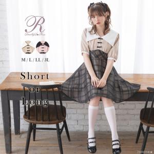 シャツワンピース レディース 半袖 夏 春 フレンチガーリー 量産型 服 デート モテ 細見え きれいめ 大人 LL 3｜夢展望・Yahoo!ショッピング店