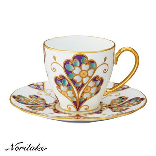 【送料無料】Noritake（ノリタケ）オマージュコレクション　コーヒー碗皿　（雲母金彩花文）　T2...