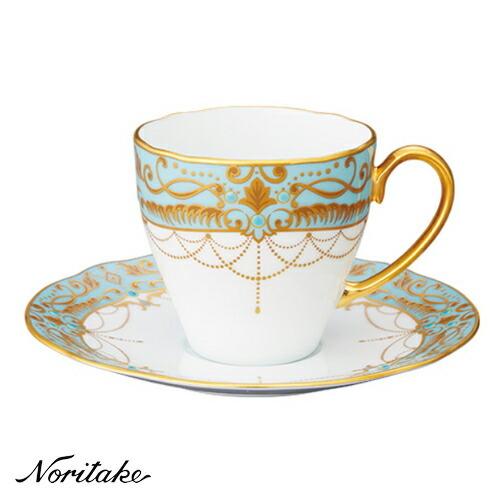 【送料無料】Noritake（ノリタケ）オマージュコレクション　コーヒー碗皿　（藍白絵唐草文）　T2...