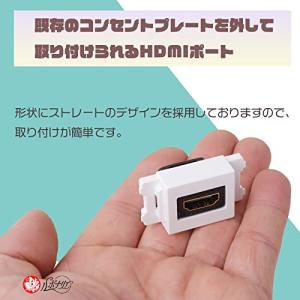HDMIポート コンセント ストレート型 埋込...の詳細画像2