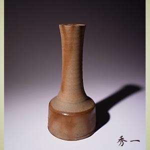 茶道具 花入れ 置用 備前焼き 緋襷徳利 ひだすき 伊勢崎競作 備前焼