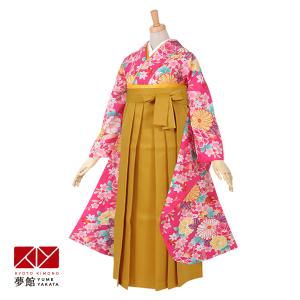 袴 レンタル 小学生 ジェニーラブ JENNI love 紫×ピンク 縦縞に菊尽し