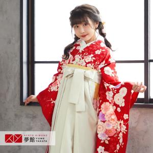 袴 レンタル 小学生 赤 菊桜牡丹 卒業式 女の子 ジュニア AG113