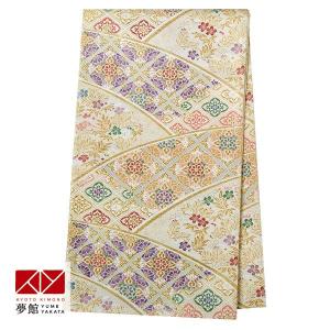 訪問着、着物、帯 帯 レンタル 正絹 訪問着用帯 金 華文に襷 B861 : 京都着物レンタル夢
