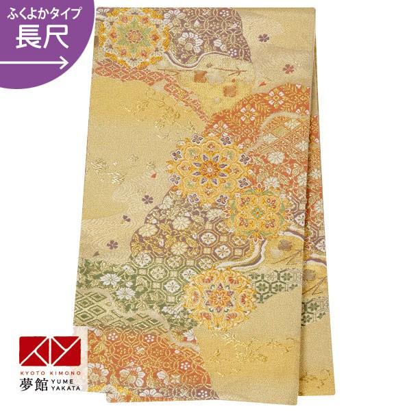 帯 レンタル 正絹 留袖用帯(長尺) 金 華文に雲取り B1176