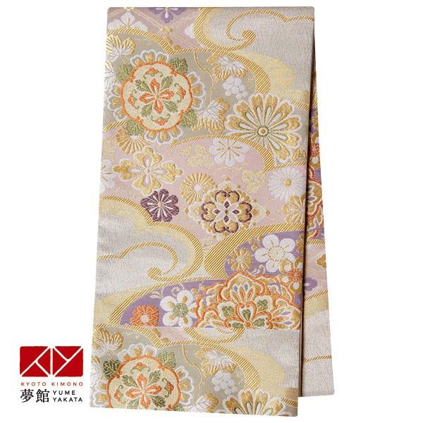 帯 レンタル 正絹 訪問着・留袖用帯 金 雲取り宝相華(B1478長)(B1503長) B1477