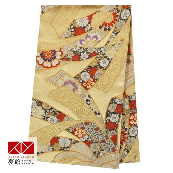 帯 レンタル 正絹 ジュニア振袖用帯 金 束熨斗 B1725