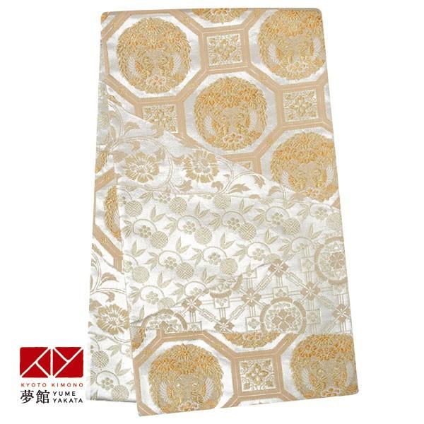 帯 レンタル 正絹 留袖用帯 金 裂取りに蜀江文と笹蔓 B790