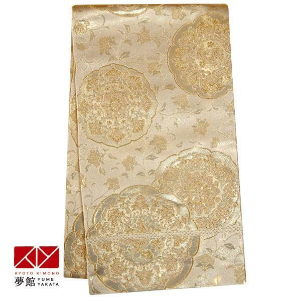 帯 レンタル 正絹 引振袖用帯 金 宝相唐草に華文 B996
