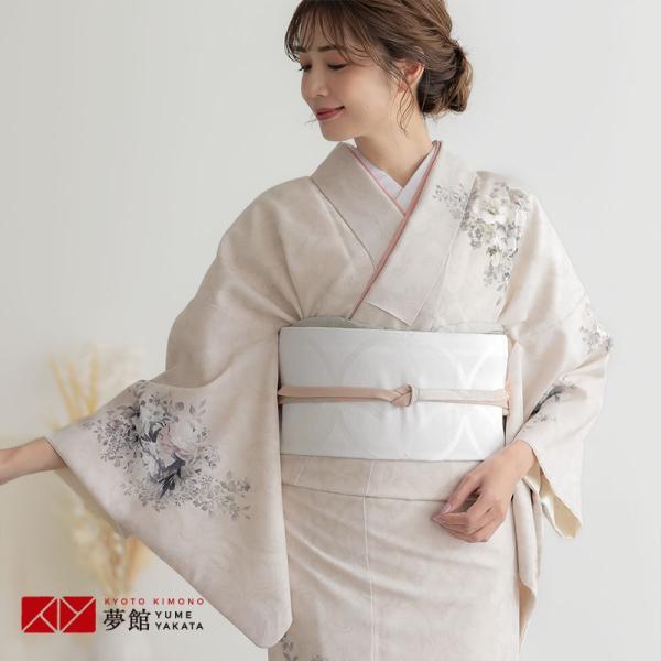 訪問着 レンタル 入学式 卒業式 結婚式 ジャパンスタイル ブランド着物 袷 ペールピンク 洋花のブ...