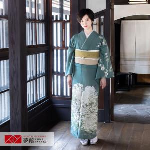 【未使用　しつけ糸付き】　正絹　訪問着　総絞り　刺繍　宝尽くし　深緑　裾ぼかし 総刺繍 着物 訪問着のおすすめ人気商品一覧 通販 - Yahoo!ショッピング