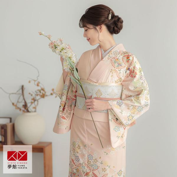 訪問着 レンタル 入学式 卒業式 結婚式 ジャパンスタイル ブランド着物 袷 ピンク 桜に七宝(H9...
