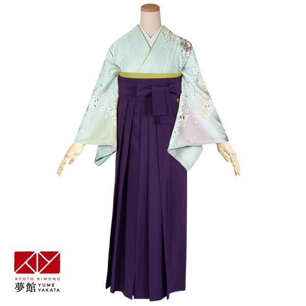 先生袴セール開催中 卒業式 袴レンタル 先生 教員 訪問着袴 フルセット 上品 緑・黄緑　遠山丸に花...