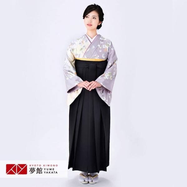 卒業式 袴レンタル 先生 教員 訪問着袴 フルセット 上品 紫鼠色×クリーム　蔦ぶどう HG922