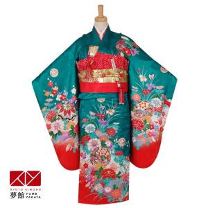 七五三 7歳着物 レンタル フルセット 式部クラシック ブランド着物 緑